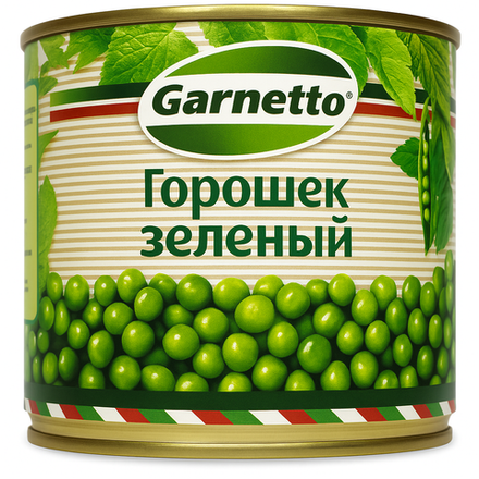 Горошек зеленый Garnetto 425 гр