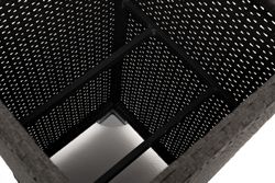 "Капучино" кашпо для цветов плетеное из искусственного ротанга, цвет графит