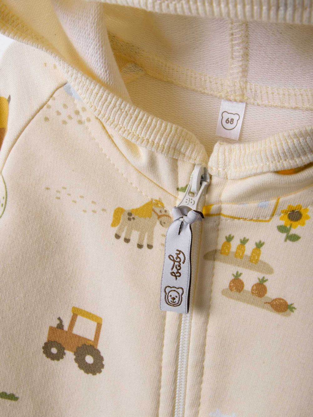 Комбинезон облегченный с закрытой ножкой "Ферма" 0+