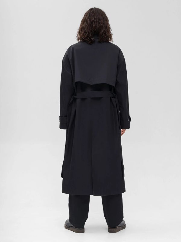 Плащ Длинный Мужской Черный - фото 4