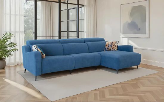 Угловой диван Berlin с реклайнером BV1+2MR+G2