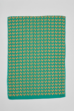 Шерстяной палантин SOROKONOZHKA GREEN/ORANGE 70×200