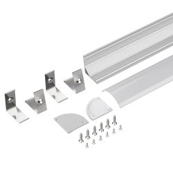 Профиль с экраном SL-KANT-H30-2000 ANOD+OPAL (Arlight, Алюминий) 036846