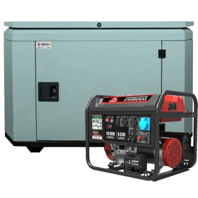 Генератор бензиновый SUNREKA G10000EAX с кожухом Geon 1400SS RAL 7031