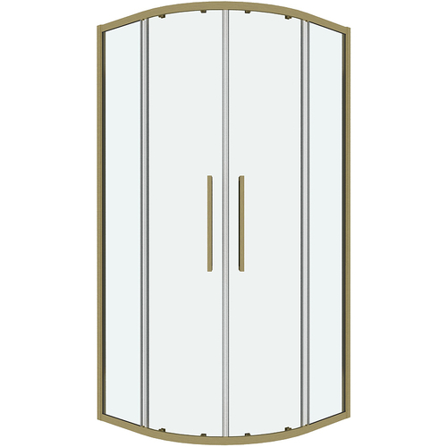 Душевой уголок Grossman Cosmo 90х90 301.K33.02.9090.32.00 профиль Золото сатин стекло прозрачное