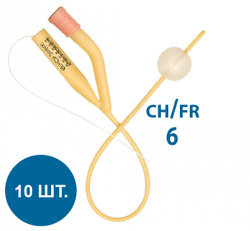 Катетер Фолея латексный с силиконовым покрытием двухходовой педиатрический MEDEREN