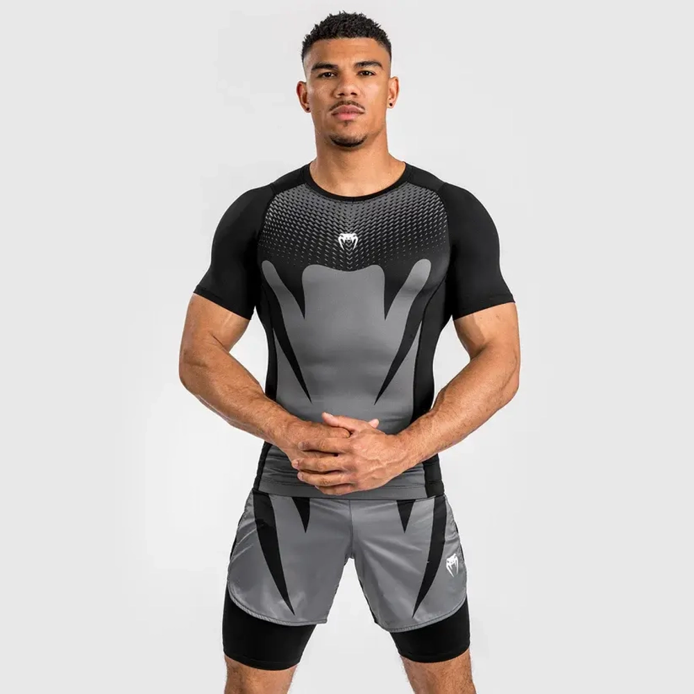 Рашгард Venum Attack SS Black\Grey