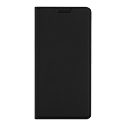 Чехол книжка из PU кожи черного цвета от Dux Ducis для Samsung Galaxy S25 FE, серия Skin Pro Series Case