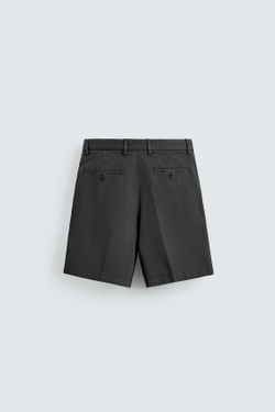 ZARA ШОРТЫ ЧИНОС REGULAR FIT, МОРСКОЙ СИНИЙ