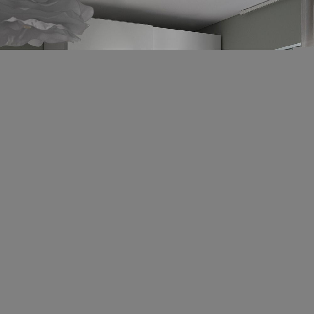 Шкаф-купе PAX HASVIC IKEA комбинация с 2 полками (белый)  120*60*240