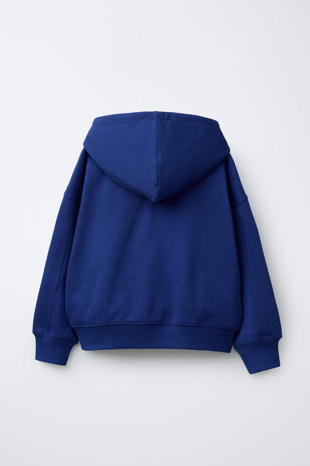 ZARA ХУДИ С ЗАСТЕЖКОЙ-МОЛНИЕЙ И НАШИВКОЙ, СИНИЙ