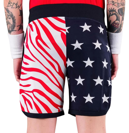 Теннисные шорты Hydrogen Star Shorts Man - blue navy/red