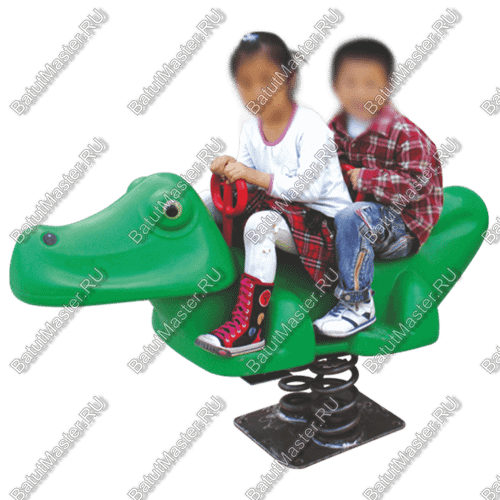 Детская качалка на пружине для игровых площадок "Крокодил"