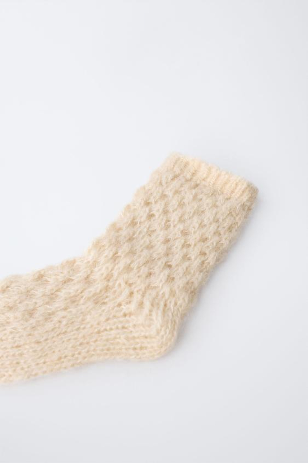 ZARA НОСКИ ИЗ СМЕСОВОЙ ШЕРСТИ, ТЕЛЕСНО-РОЗОВЫЙ