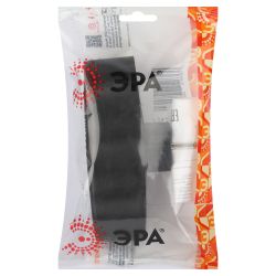 Разветвитель электрический ЭРА SPx-3e-B на 3 розетки с заземлением 16А черный | Тройники