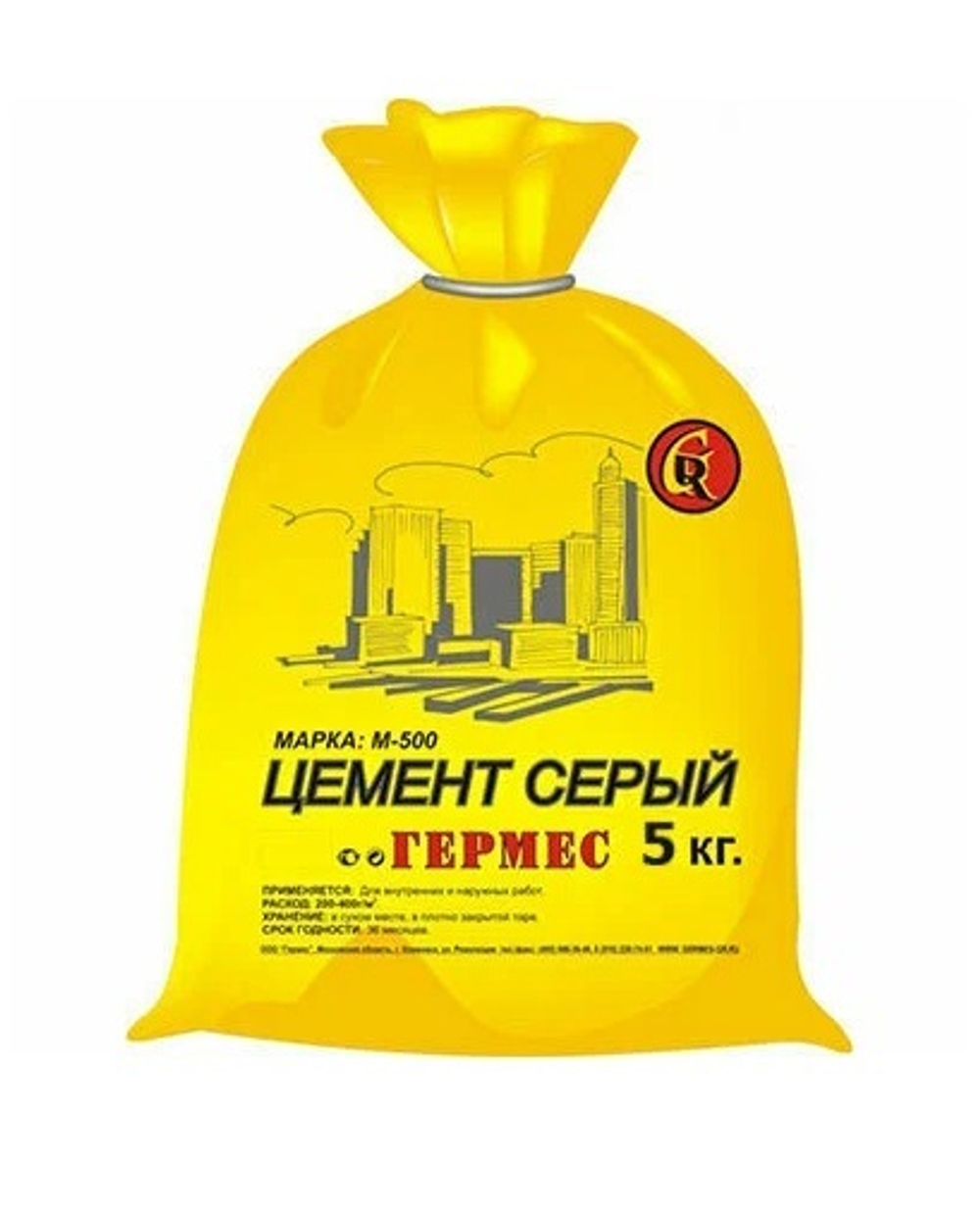 Цемент м-500 5 кг серый  Гермес