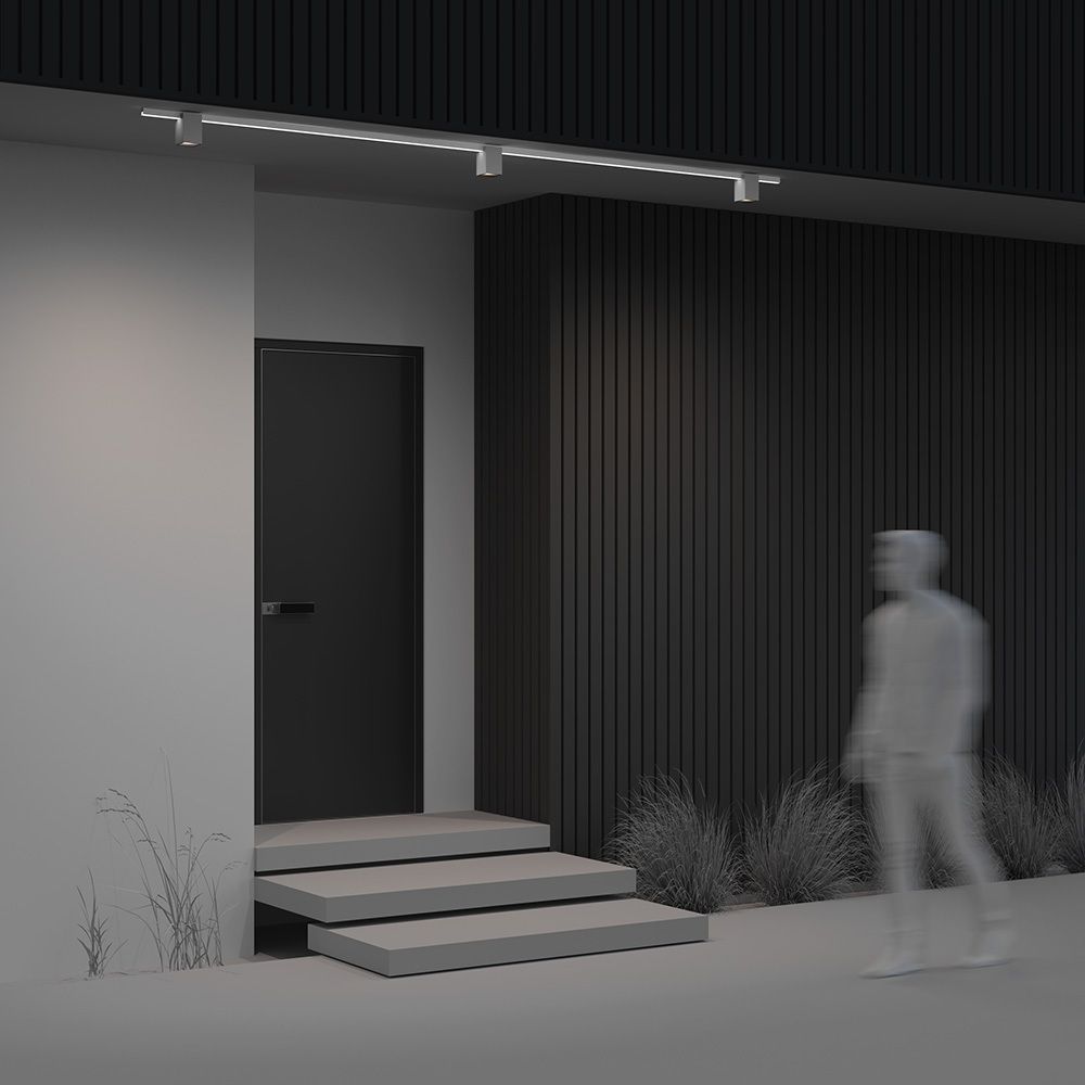 Трековый однофазный уличный светодиодный светильник Maytoni Elasity IP   O-TR01-3-S-16WW3K