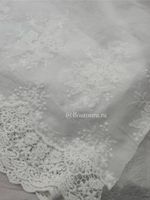 Кружево белое шитье хлопок ажурное 360 мм