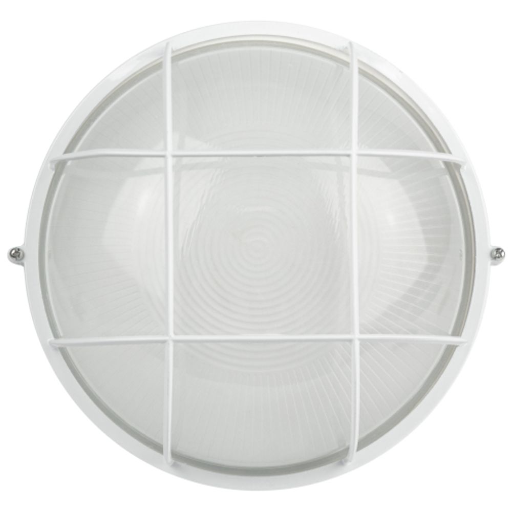 Светильник ЭРА НБП 03-100-002 Акватермо алюминий/стекло решетка IP54 E27 max 100Вт D240 круглый белый | Светильники ЖКХ IP54
