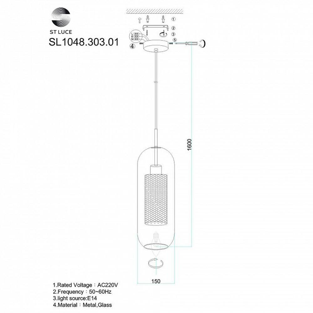 Подвесной светильник ST-Luce SL1048.303.01