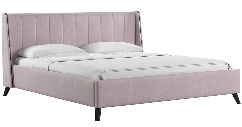 Мелисса (180)Кровать двойная арт. Тори 45 велюр (ява (пыльная роза))