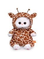 Мягкая игрушка Кошечка Ли-Ли в комбинезоне "Жираф" 20 см LB-115