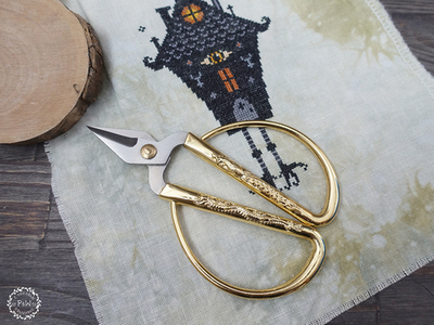 Крупные ножницы с драконом и фениксом