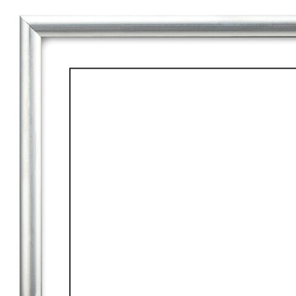 Рамка 21х30 см со стеклом, багет 8 мм, МЕТАЛЛ, BRAUBERG "Blade", серебристая, 391385