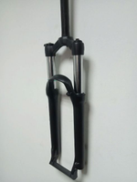 Вилка амортизационная TRIX 27.5"х1-1/8", алюминий, пружинно-эластомерная, безрезьбовой шток 260мм, ход 100мм, Disk тормоз, блокировка хода механическая, регулировка преднагрузки, матовая черная (8)
