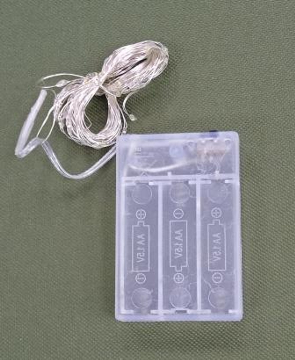 Гирлянда уличная 10 м, 100Led разноцветная 3*АА NP-3406