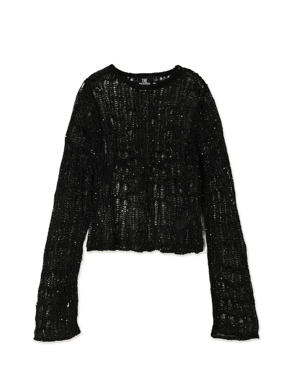 Топ Siren Sequin Distressed Knit