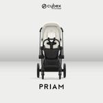 Коляска 3 в 1 Cybex Priam IV Matt Black complete и автокресло Aton B2 i-Size Bay Blue Off White
