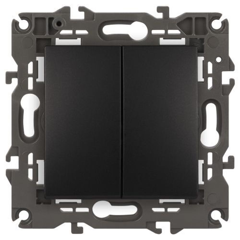 Переключатель 2-кл. СП Elegance 14-1106-05 10А IP20 250В 10AX механизм антрацит Эра Б0034247