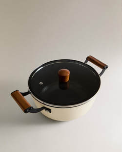 Zara Home кастрюля из стекла, цвет кремовый, 24 см