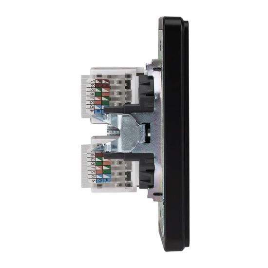 Розетка ROUND компьютерная двойная RJ45+RJ45 кат6 с/у оникс KRANZ