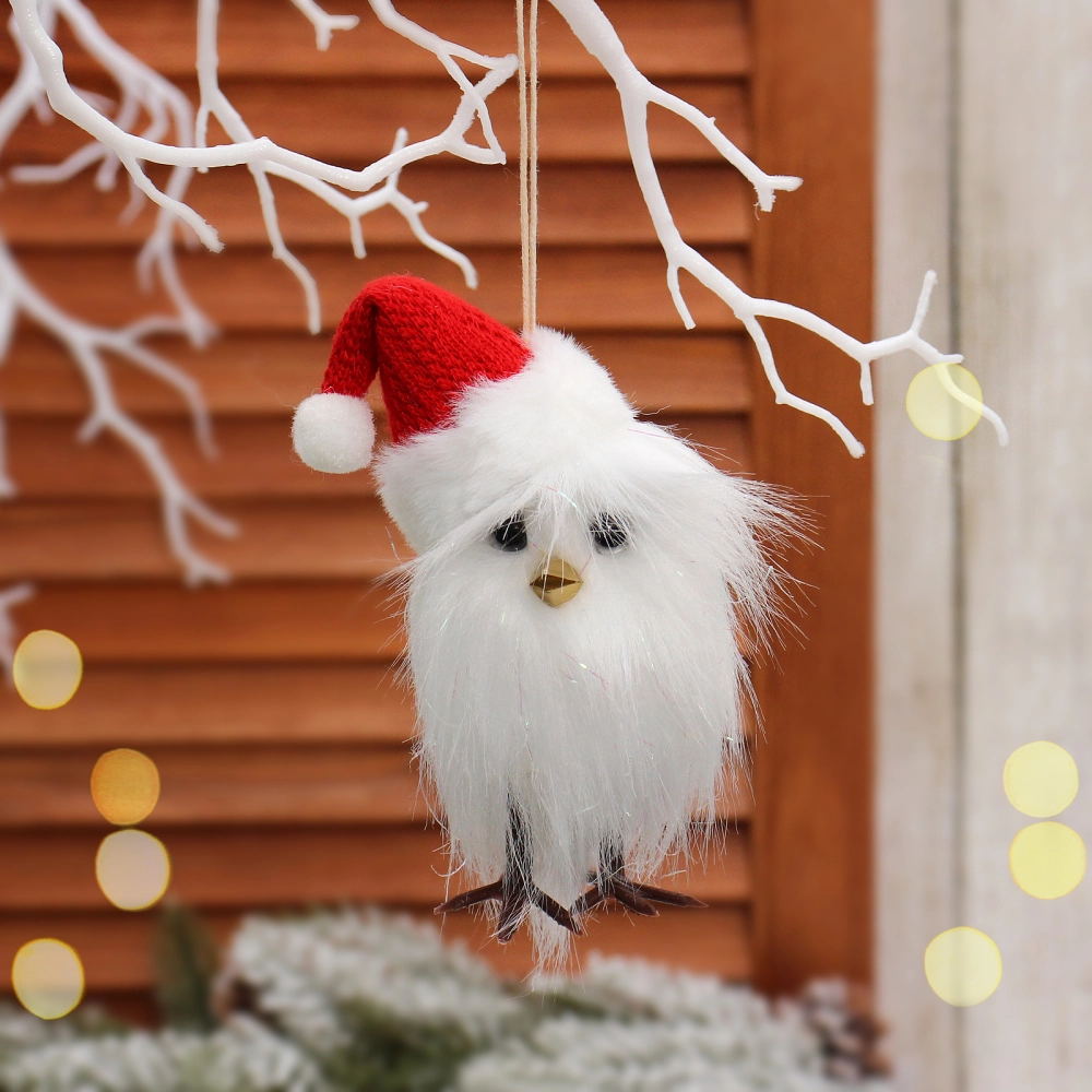 Подвеска «Совушка в зимнем колпачке» 12 см (в ассортименте), Красный