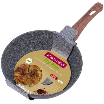 Сковорода 28 см. из алюминия Kamille KM-4163 с гранитным покрытием