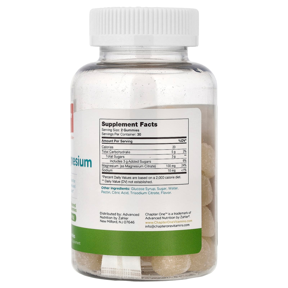 Chapter One, жевательные мармеладки с магнием, яблоко, 60 жевательных мармеладок (50 мг в 1 шт.)