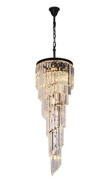 Подвесная хрустальная люстра 3011/01 SP-11 золото/чёрный Charlotte Divinare