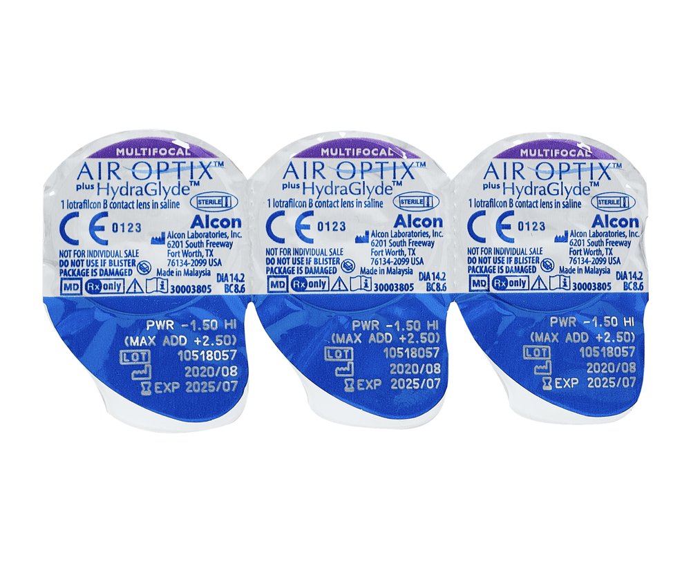 Контактные линзы Air Optix Aqua MultiFocal plus HydraGlyde купить в интернет магазине Линзынадом24.рф