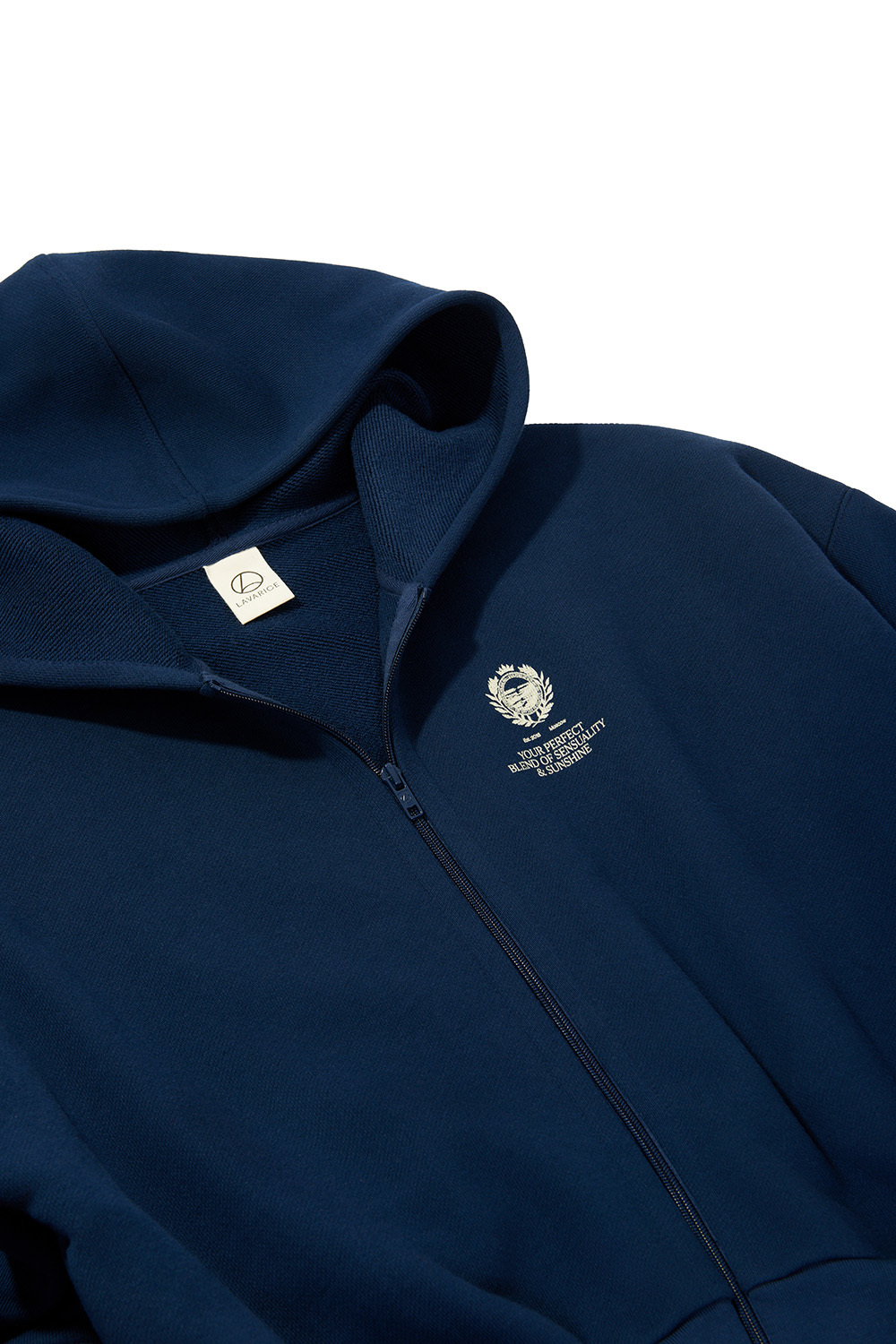 Толстовка на молнии с принтом Тёмно-синий