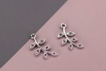 Подвеска веточка с камнями 16х9 мм