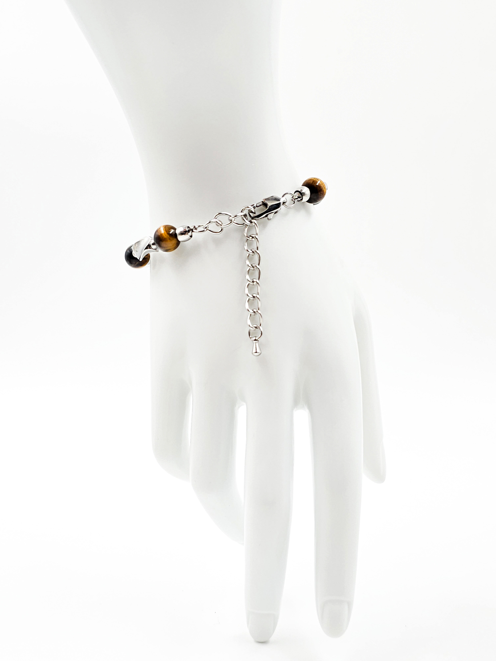 Браслет женский из камня тигровый глаз