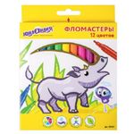 Фломастеры 12 цветов Юнландия Экзотика, картонная упаковка