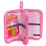 Пенал 2 отделения Alingar, искусственный мех, молния, 120 х 190 мм, "Fur roses", микс (розовый,голубой,фиолетовый,св-розовый)