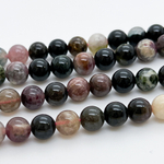 Бусины Турмалин, диаметр 6,9 мм, цена за 27-28 шт (1/2 нити)