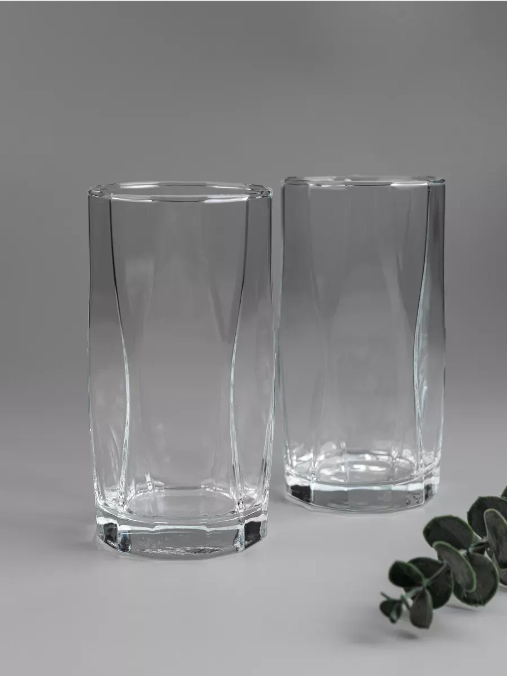 Набор изогнутых бокалов для воды, 450 мл, 6 шт. прозрачные