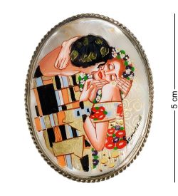 ШК-55/ 98-A Брошь с перламутром «Густав Климт»