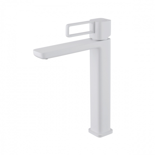 12112-F Смеситель од. для раковины-чаши (БЕЛЫЙ) GANZER (10/1шт)