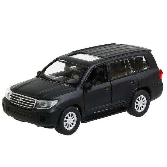 Машина металл TOYOTA "land cruiser матовый"дл12,5см,откр дв,инерц,черн,в кор Технопарк